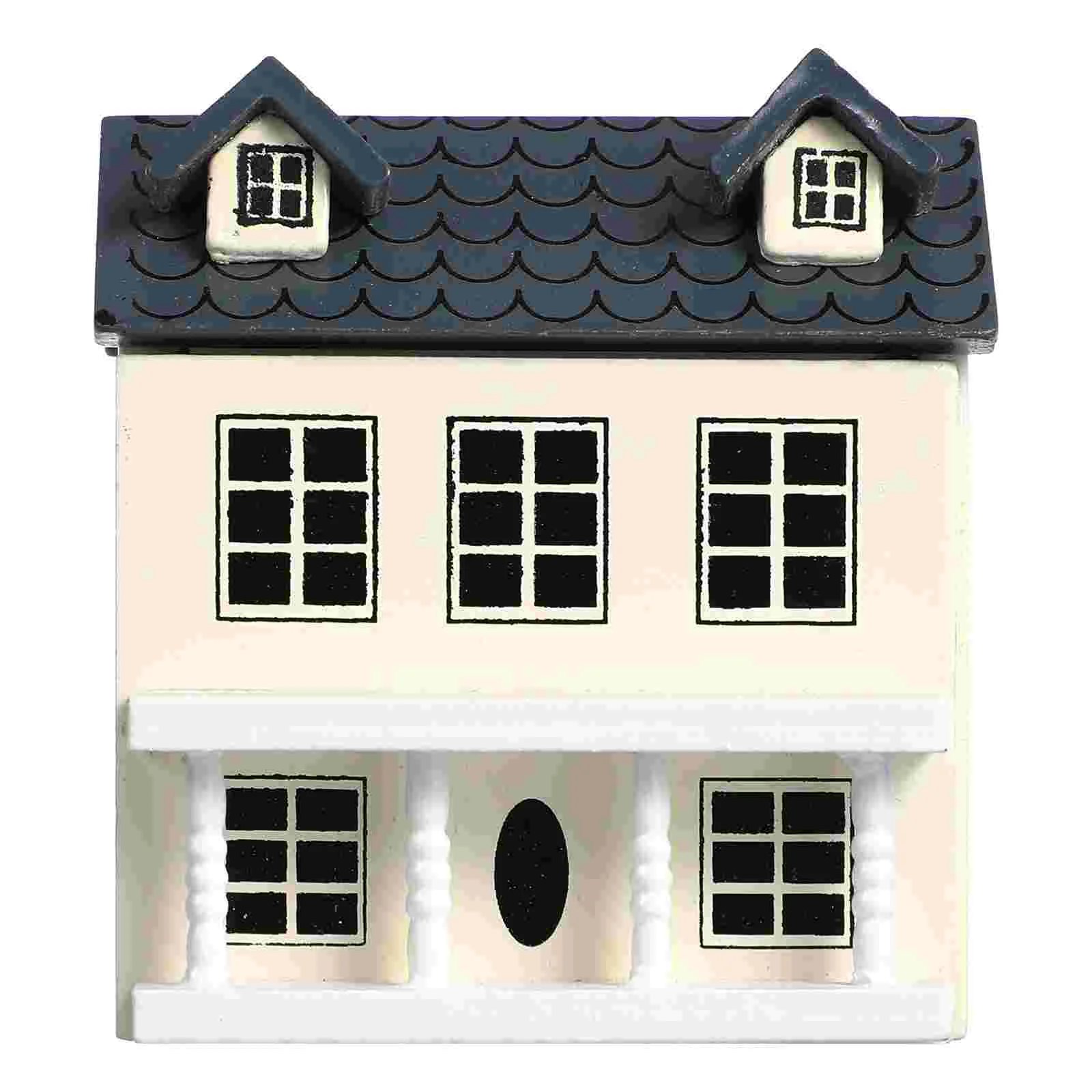 Casa em miniatura brinquedos infantis para crianças decoração de casa de bonecas madeira minúscula micro vilas ornamento