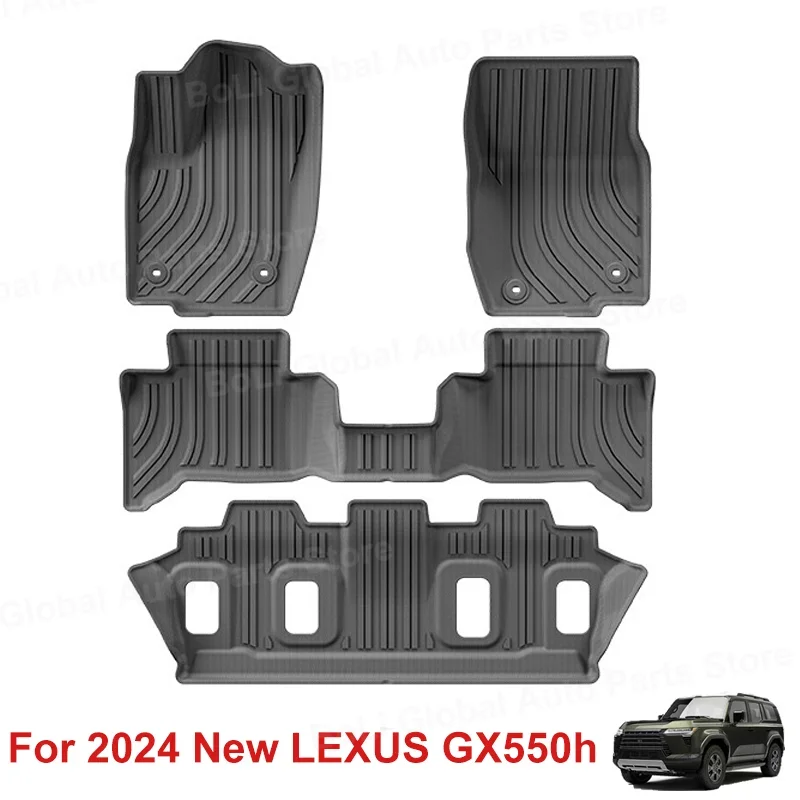 Use For 2024 New LEXUS GX550h Car Carpet GX550 Floor Mat Full Set Trim To LEXUS GX550 Waterproof Floor Mat LEXUS GX550 Trunk Mat