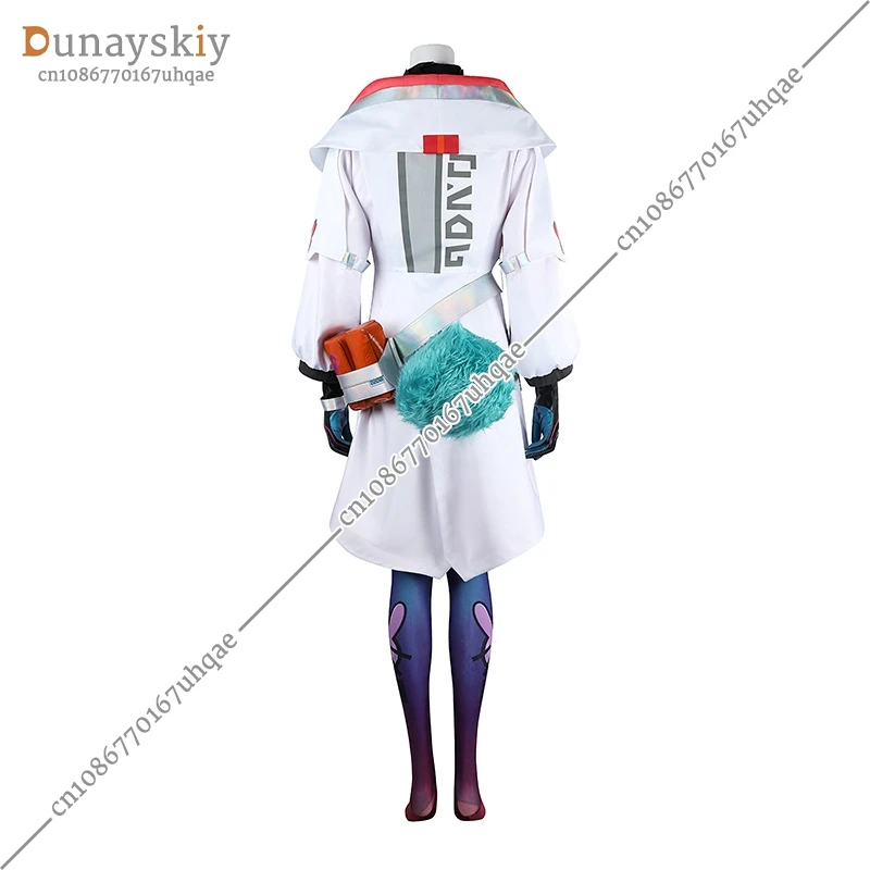 أورورا تأثيري حلي لعبة LOL فانتوم سبيريت فريق الجلد تأثيري خادم لعبة أورورا هالوين المرأة البدلة مع قبعة الجلد الجديد