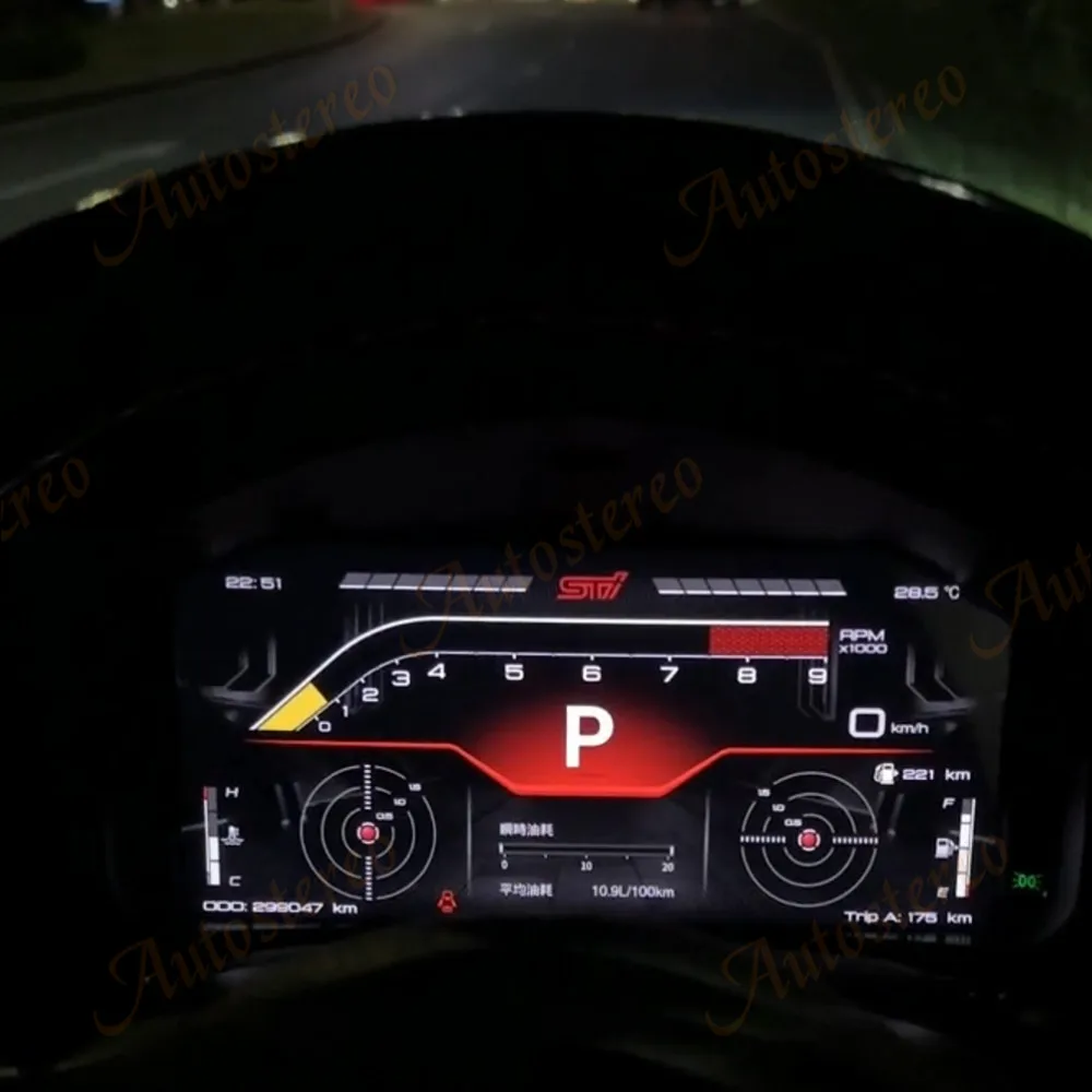 Car Digital Cluster Odometer for Honda Jazz Fit 2014-2020 Virtual Cockpit Car Multimedia Player Dashboard Speed Meter Screen