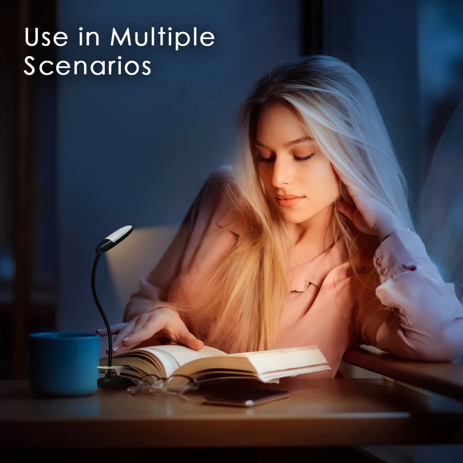 Mini Lampe de Lecture LED avec réinitialisation Réglable, Compacte, Questionne et Portable, Idéale pour la Lecture de Nuit, Polyvalente, Nouveauté
