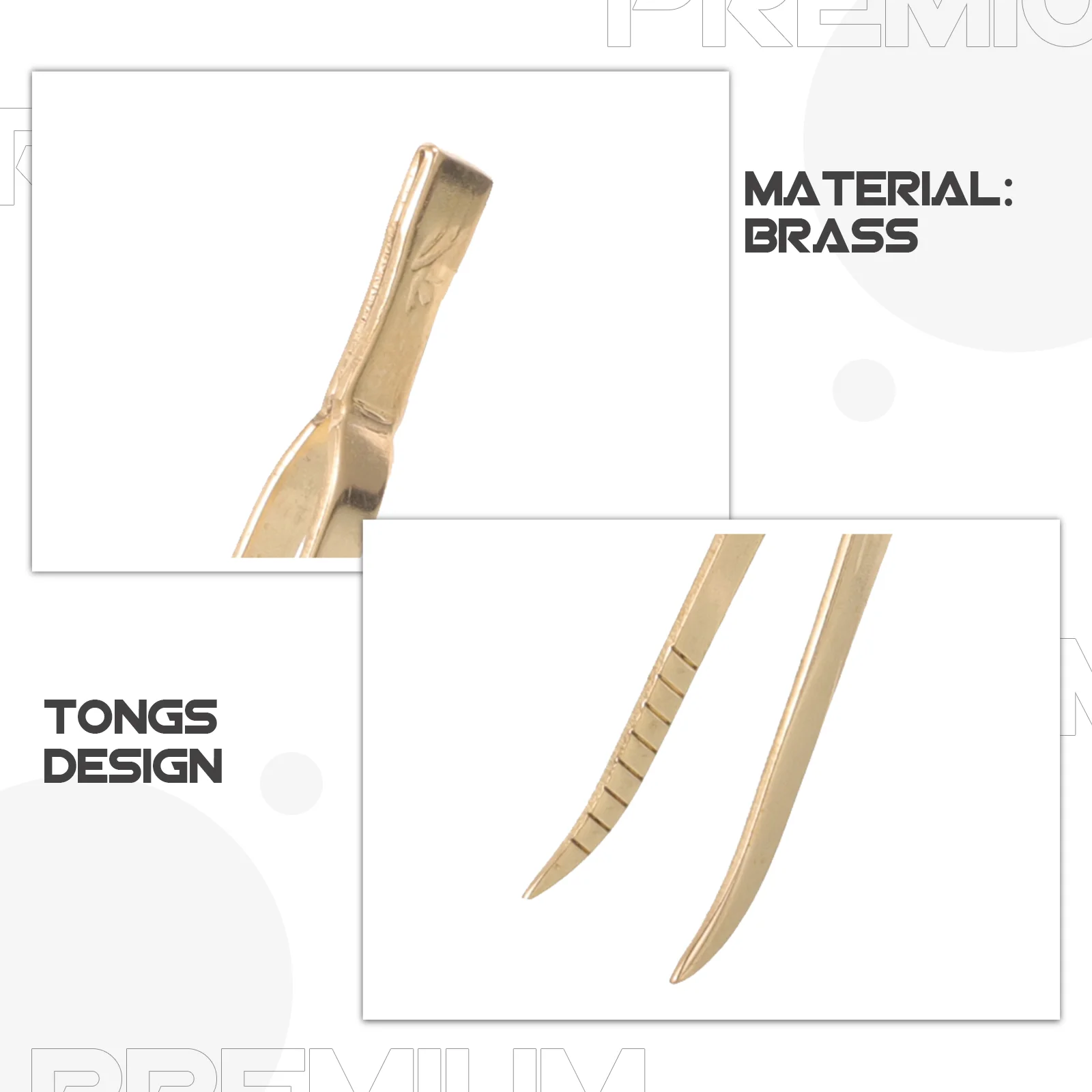 Tweezers Tongs Incense Long Anti-scalding Clip Bamboo Designed Electronic Golden Brass Burner With Handle