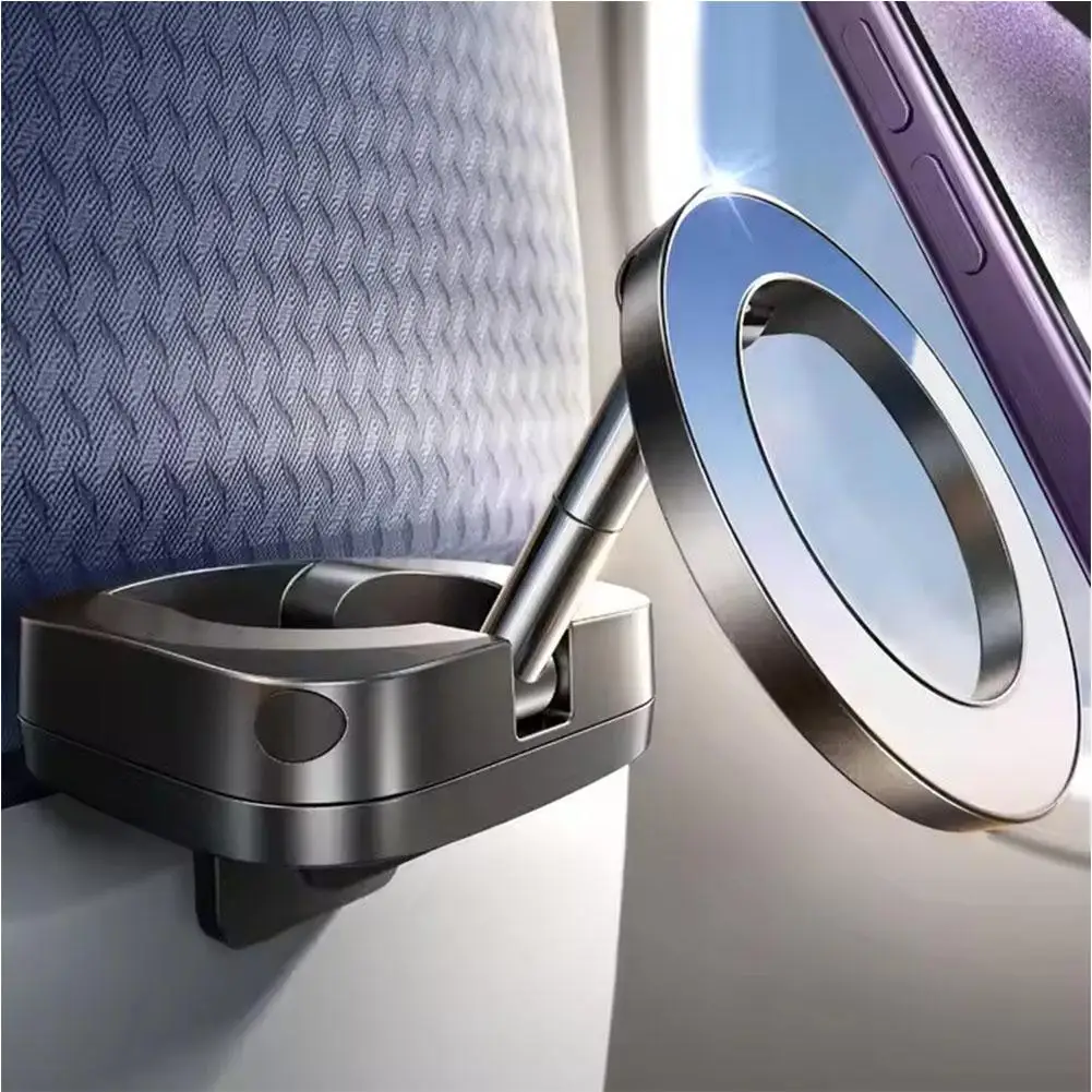 Soporte para teléfono plegable magnético para coche vuelo plano 360 °   Soporte celular con ventosa, estante de navegación para coche, soporte para salpicadero, soporte antivibración