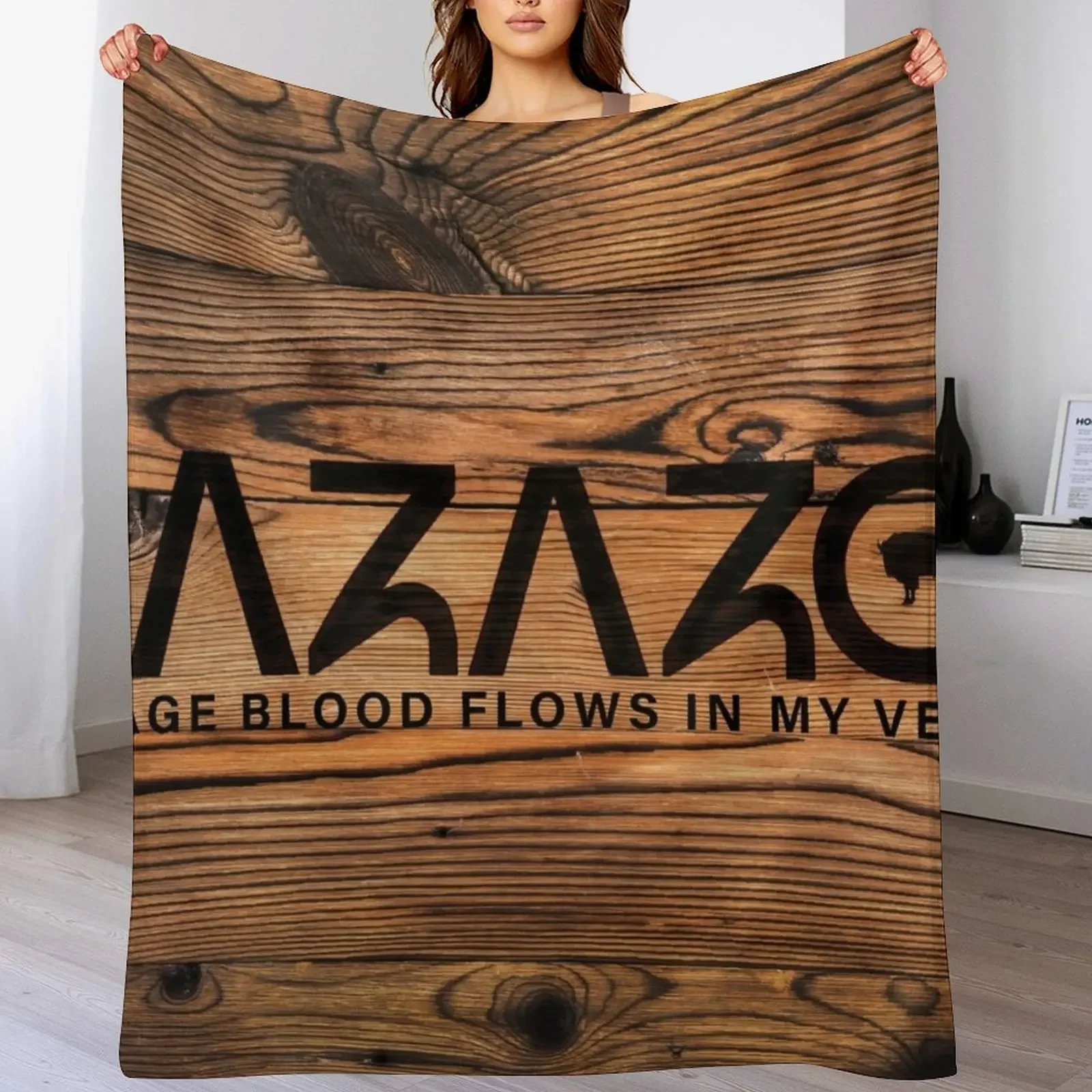 Wahzhazhe - Osage Blood Flows In My Veins Throw Blanket Decoratives Softest Decorative Sofa heavy to sleep Blankets