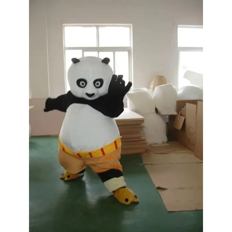 Kungfu panda e tigre personagem dos desenhos animados cosplay traje mascote publicidade fantasia vestido festa animal carnaval mn11