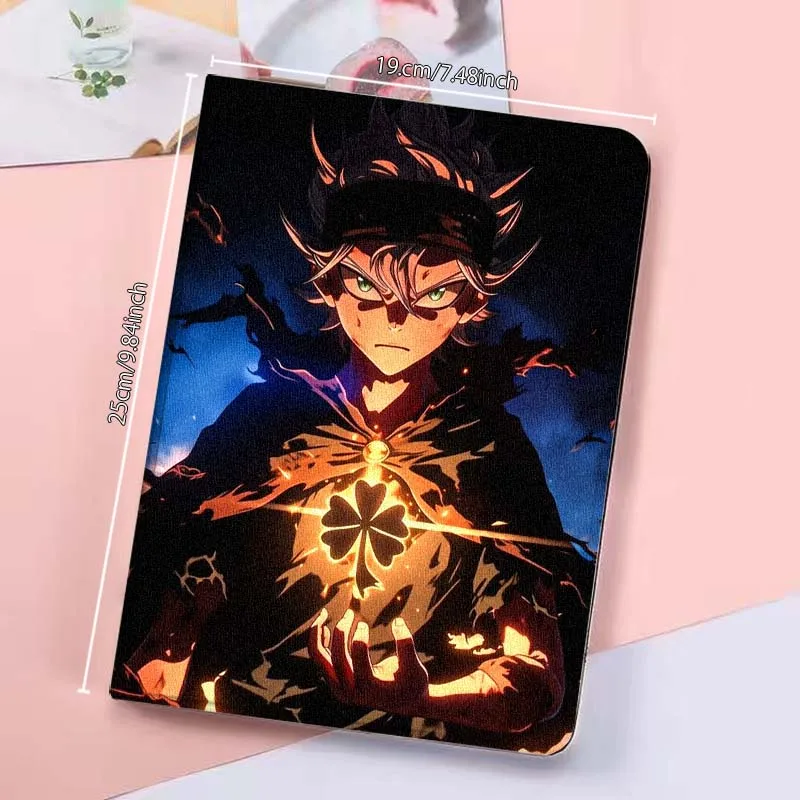 أسود البرسيم الفن أنيمي لباد برو الهواء Mini 1 2 3 4 5 6 7 7 8th 9th 10th 11th 10.2 9.7 10.5 10.9 11 12.9 حافظة كمبيوتر لوحي #3