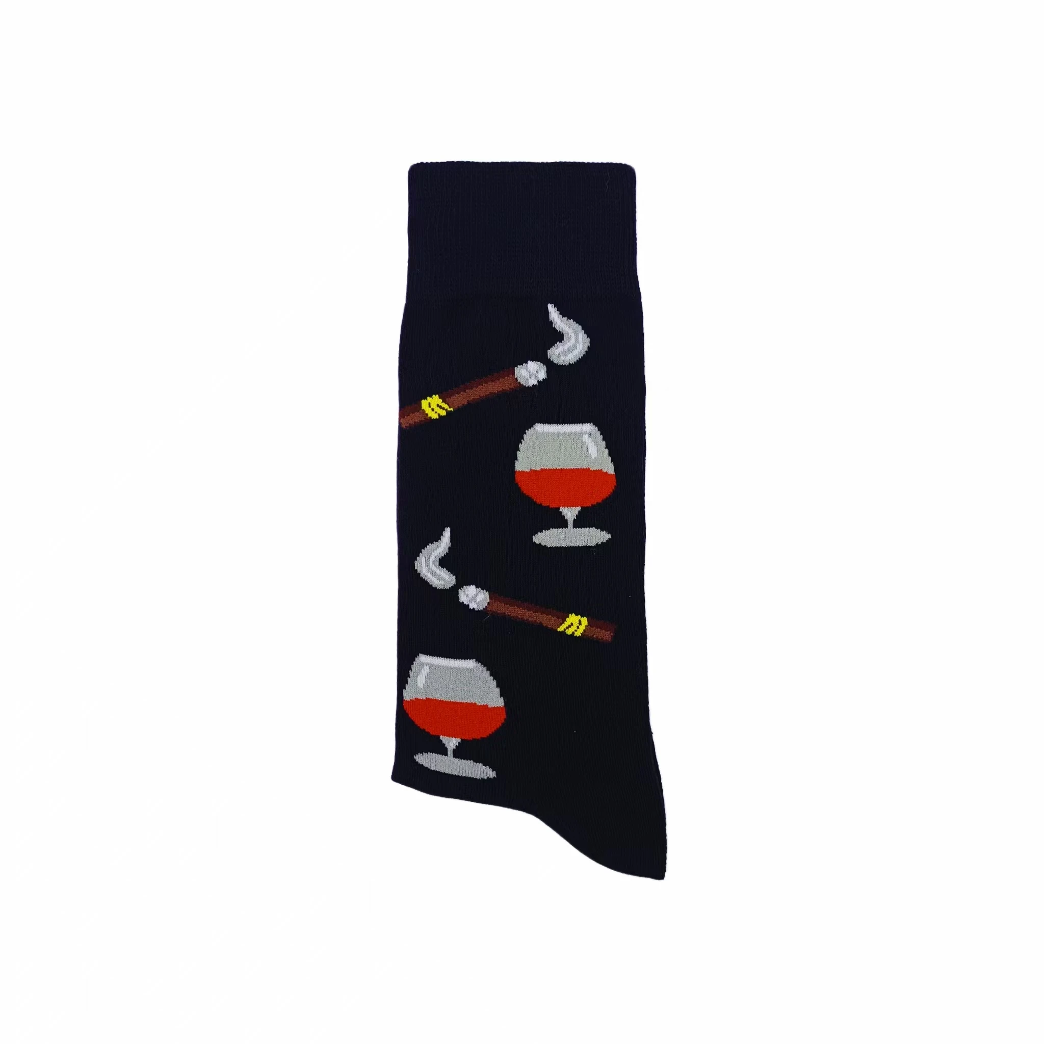 1 pair of trendy socks, fashionable and personalized red wine glass socks