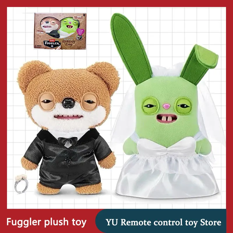 

Originate Fuggler Plush Toy Funny Ugly Monster Plush Dolls Licensed Bride Groom Stuffed Animals Collectible Toy Wedding Gift
