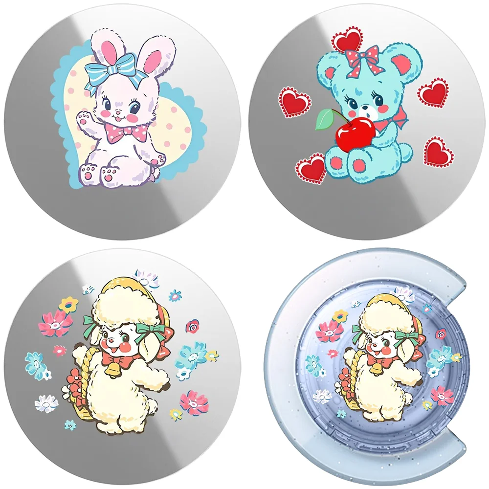 

Cute Heart Sheep Rabbit Magnetic Phone Folding Stand for IPhone Holder Mount Support for Galaxy S Card Holder