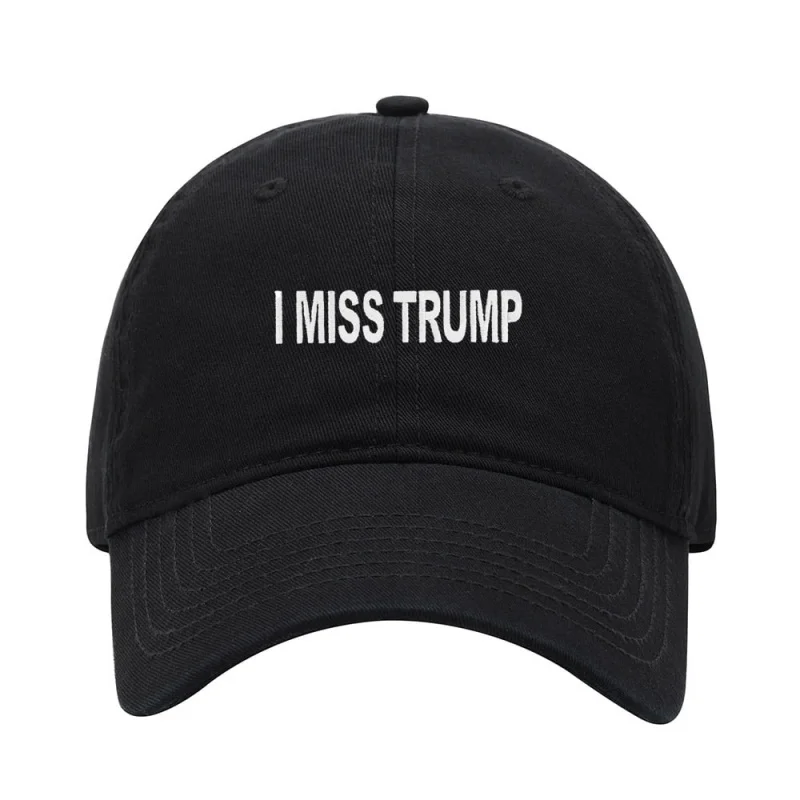 

Men's and Women's Sports Leisure New Fashionable Retro Baseball Hats, I Miss Trump Gift Black