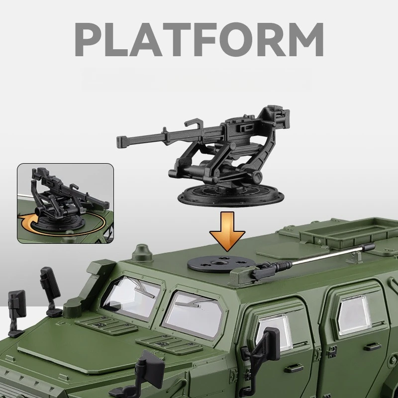 1:20 ブレイブウォリアン装甲防爆車両合金ダイキャストモデルカーサウンド＆ライトプルバック子供用おもちゃ子供向け