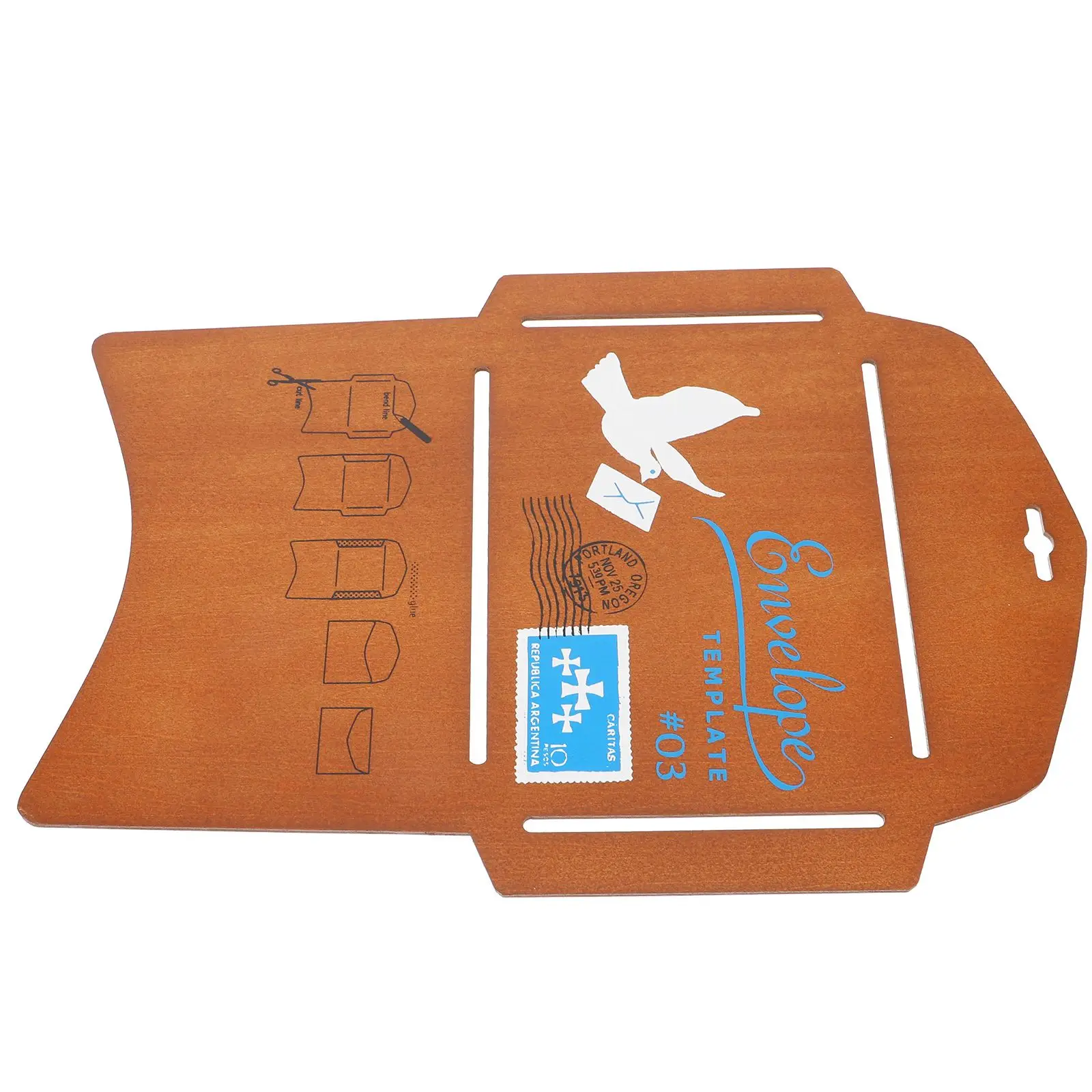 Envelope Making Template Greeting Card Tool Stencil Wooden Writing Maker Stencils