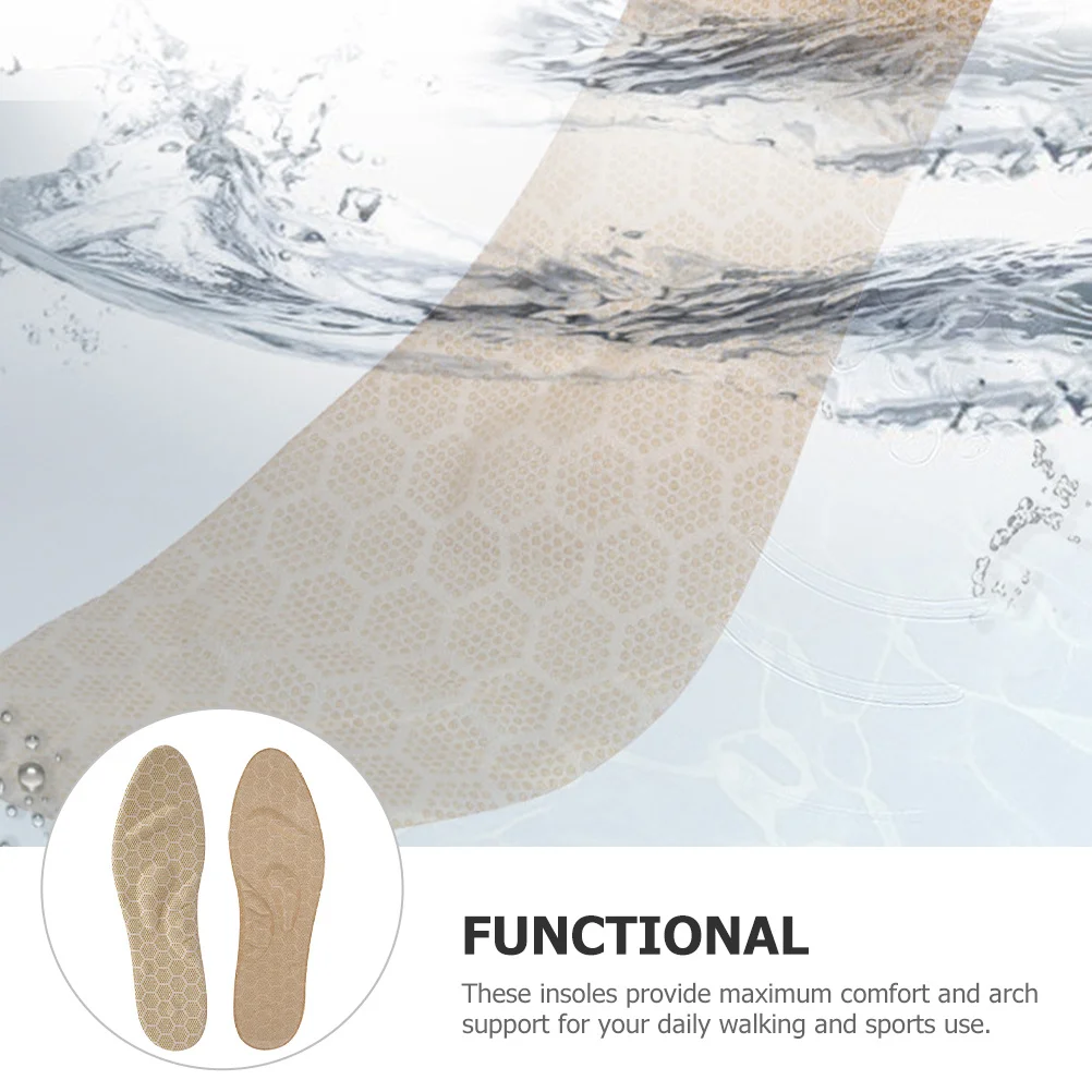 

1Pair Sports Insoles Cushioning Foot Sole Massaging Sweat Absorption Breathable Cuttable Shoe Inserts for Men and Women