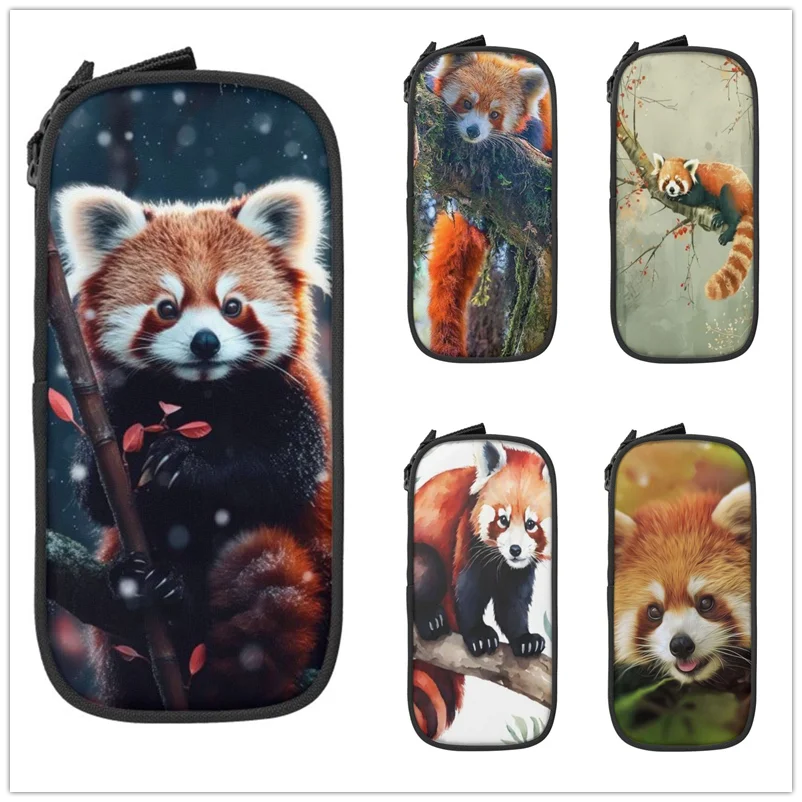 

Cute Red Panda Pencil case large capacity Pen case stationery storage bag student learning supplies Print gift