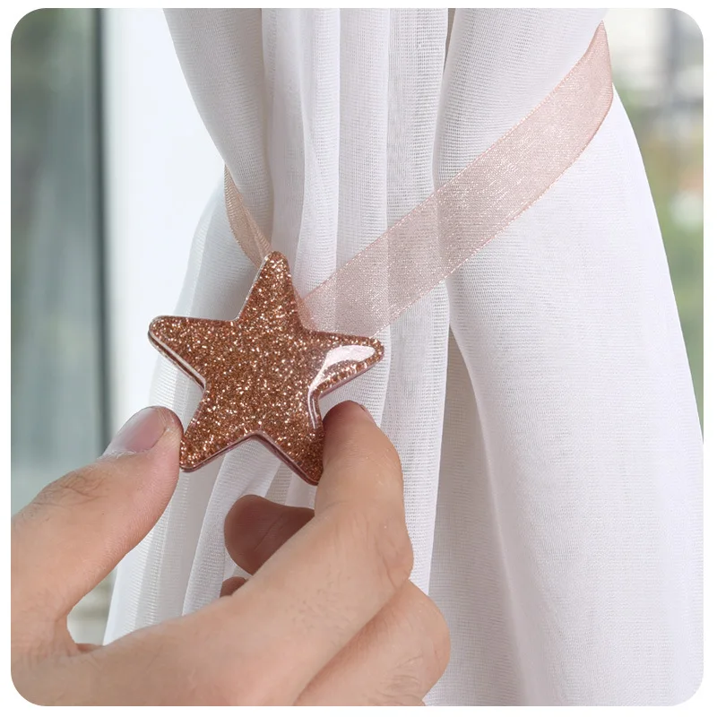 Magnetic Ball Curtain Tiebacks Tie Rope Accessory Rods Accessoires Backs Holdbacks Buckle Clips Hook Holder Home Decor