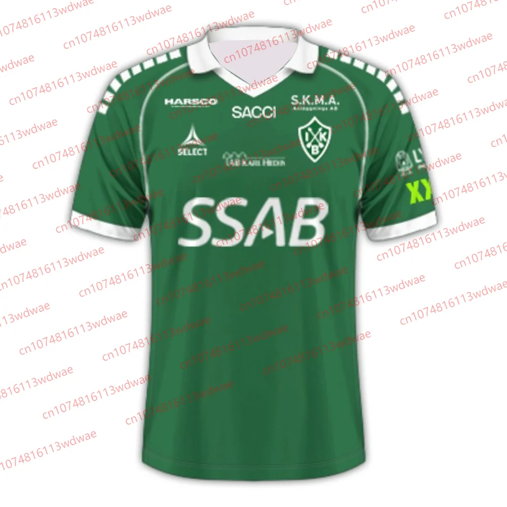 

Футболка для мужчин Летняя Швеция Футболка-поло с короткими рукавами 3D принт IK Brage Kit Fotboll Jersey Kit 25-26 Комплект домашнего трикотажа