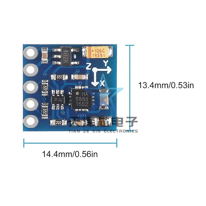 Gy-271 Module modul kompas Digital tiga sumbu Sensor bidang magnetik