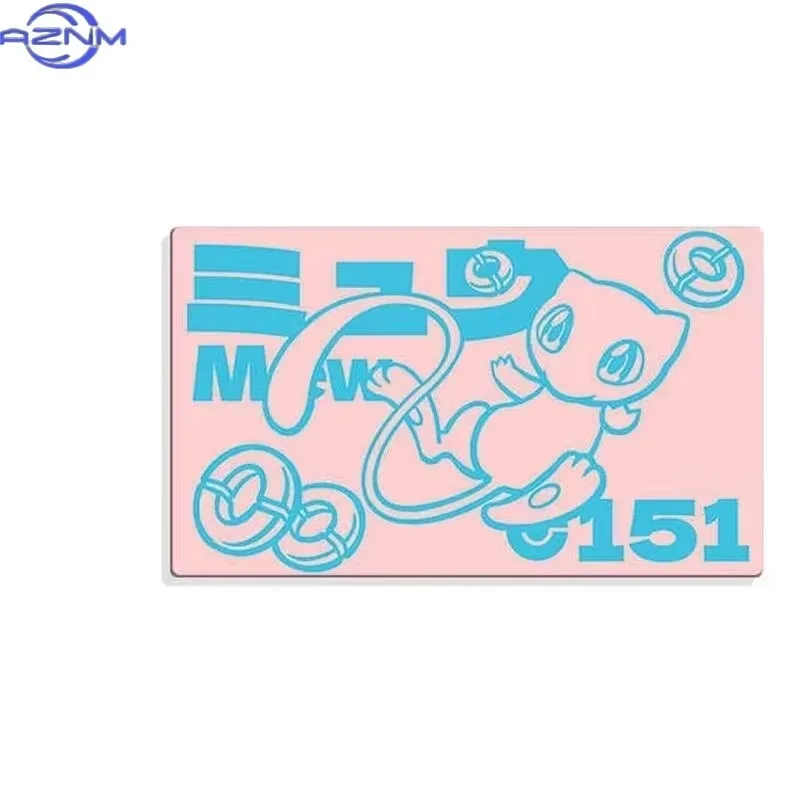 Mew Pokemon Large Gaming Mouse Pad, Cute Anime Line Art HD Print Non-Slip Rubber Desk Mat for PC Laptop Gamer