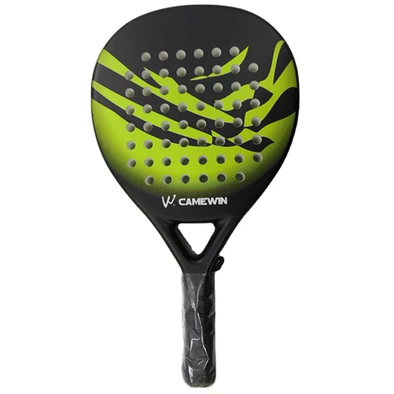 

Hot CAMEWIN Tennis Racket Carbon Fiber Rough Surface High Balance with Soft Memory Padel Paddle Beach Racket Professional Carbon