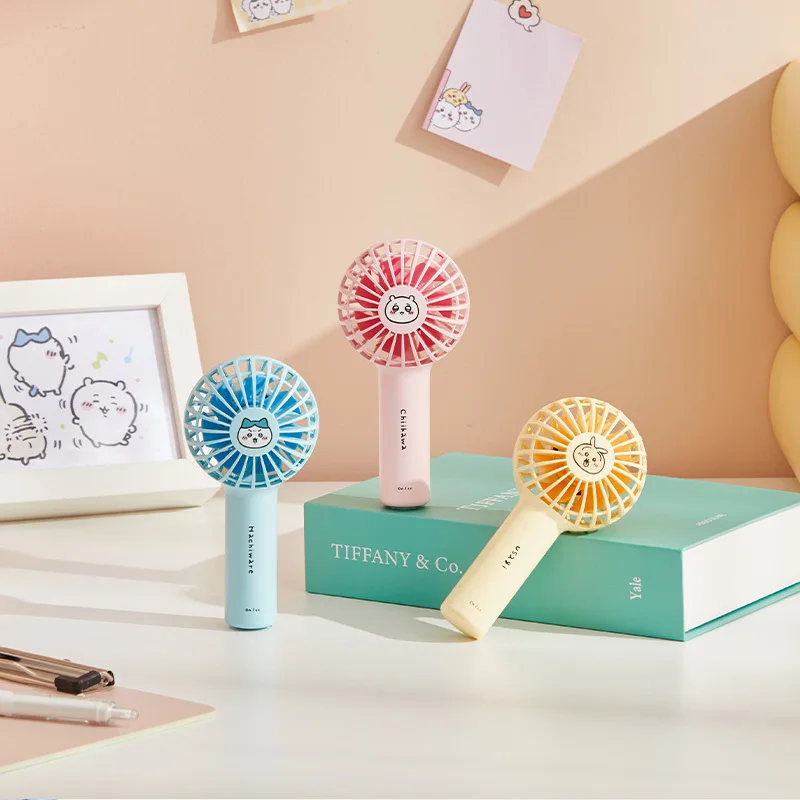 Miniso Giikawa Chiikawa Handheld Mini Fan Portable 1200mah Capacity Mini Fan Can Be Gifted To Children As A Small Gift