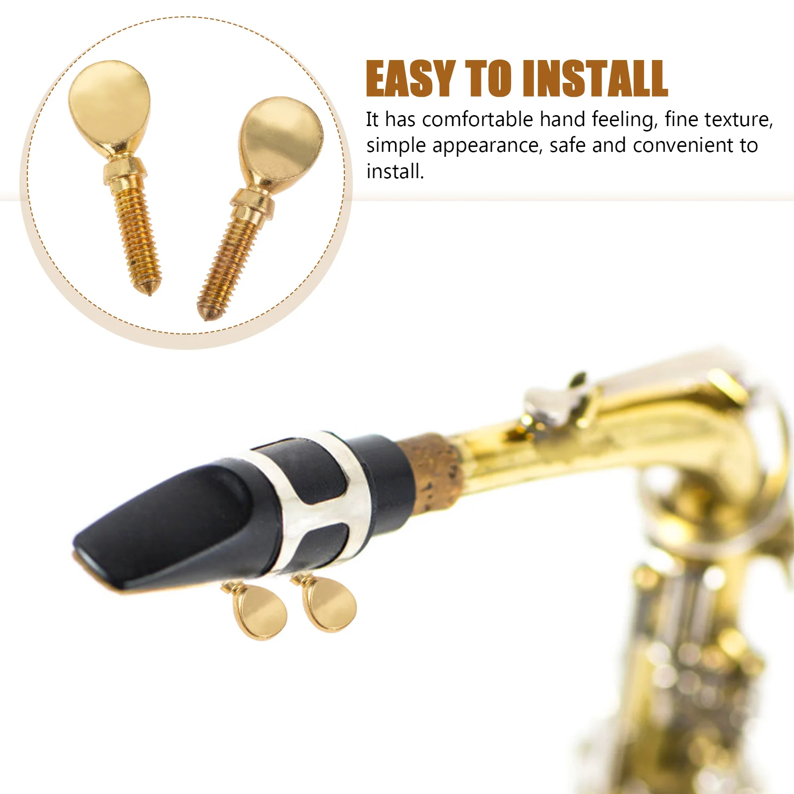 

2pcs Copper Head Screws Durable Sturdy Replacement Parts For Flute Repairing Accessories High Hardness Non-Fading Simple Design