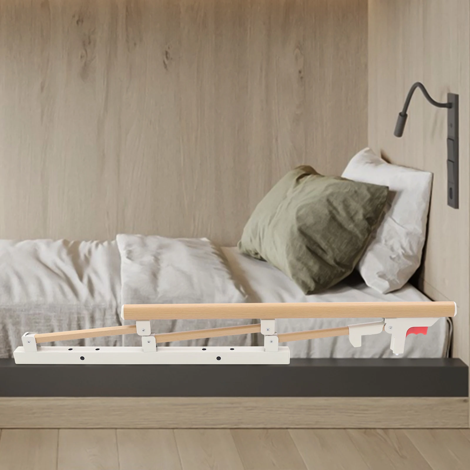 Adjustable 3-Position Aluminum Alloy Non-Slip Adult Safety Bed Rail - Foldable & Portable Bed Guard for Elderly, Seniors, Kids