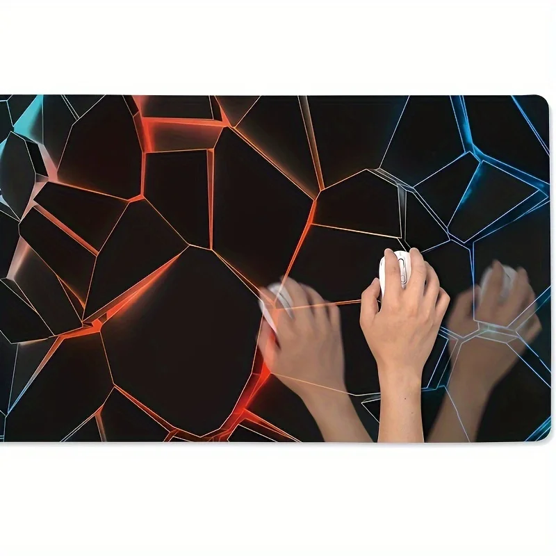 Alas mouse gaming besar dengan jahitan, alas karet anti selip, tahan air, dapat dicuci, alas mouse gaming yang diperpanjang dan diperkuat