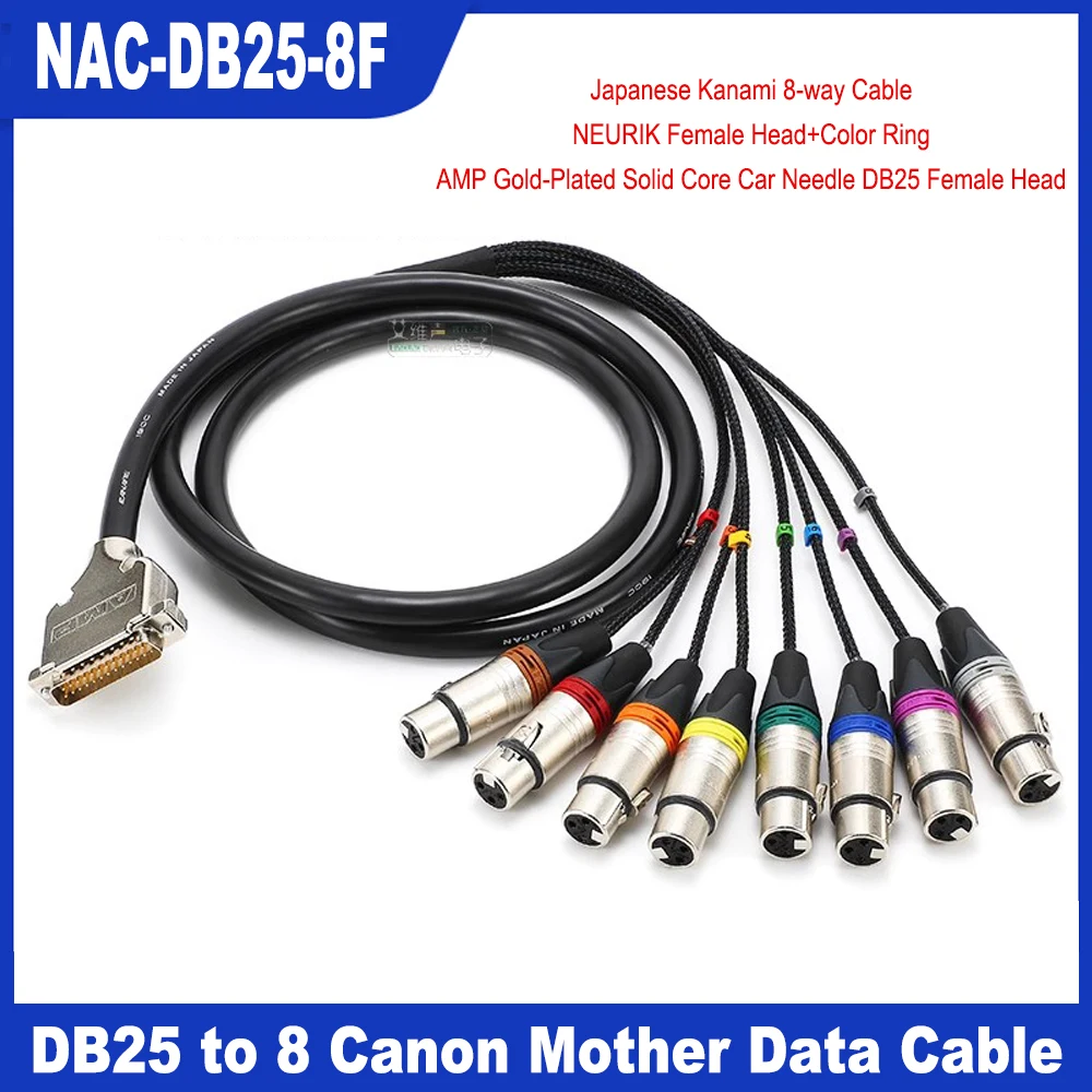 

Data Cable DB25 8-way Multi Track Mixer VGA Rainbow Audio Signal Cable DB25 Male to 3 Pin XLR Male/Female,RCA,6.35mm Plug