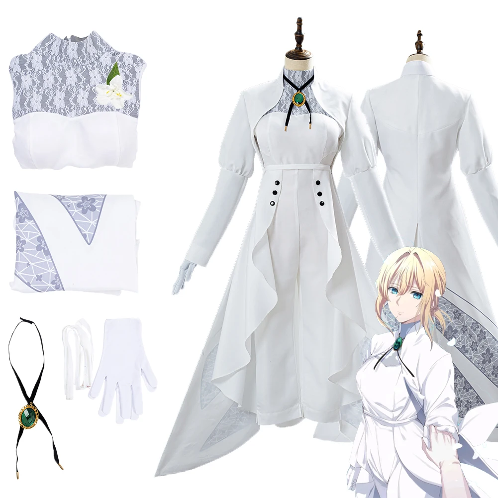 

Anime Violet Evergarden Cos Violet Cosplay Costume Outfit Fantasy Dresses Accessories For Girls Roleplay Halloween Carnival Suit