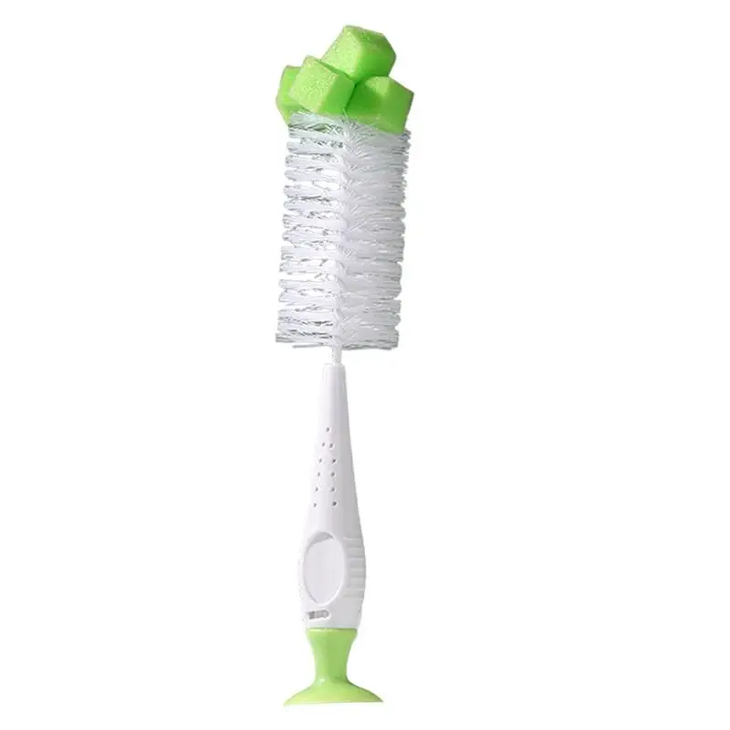 Sponge Bottle Brush Cup Cleaning Brush 2-in-1 Water Bottle Brush Long-Lasting Bristles For Water Bottles Baby Bottles