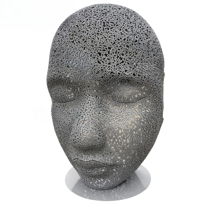 

Stainless steel outdoor landscape face abstract art sculpture creative ornament