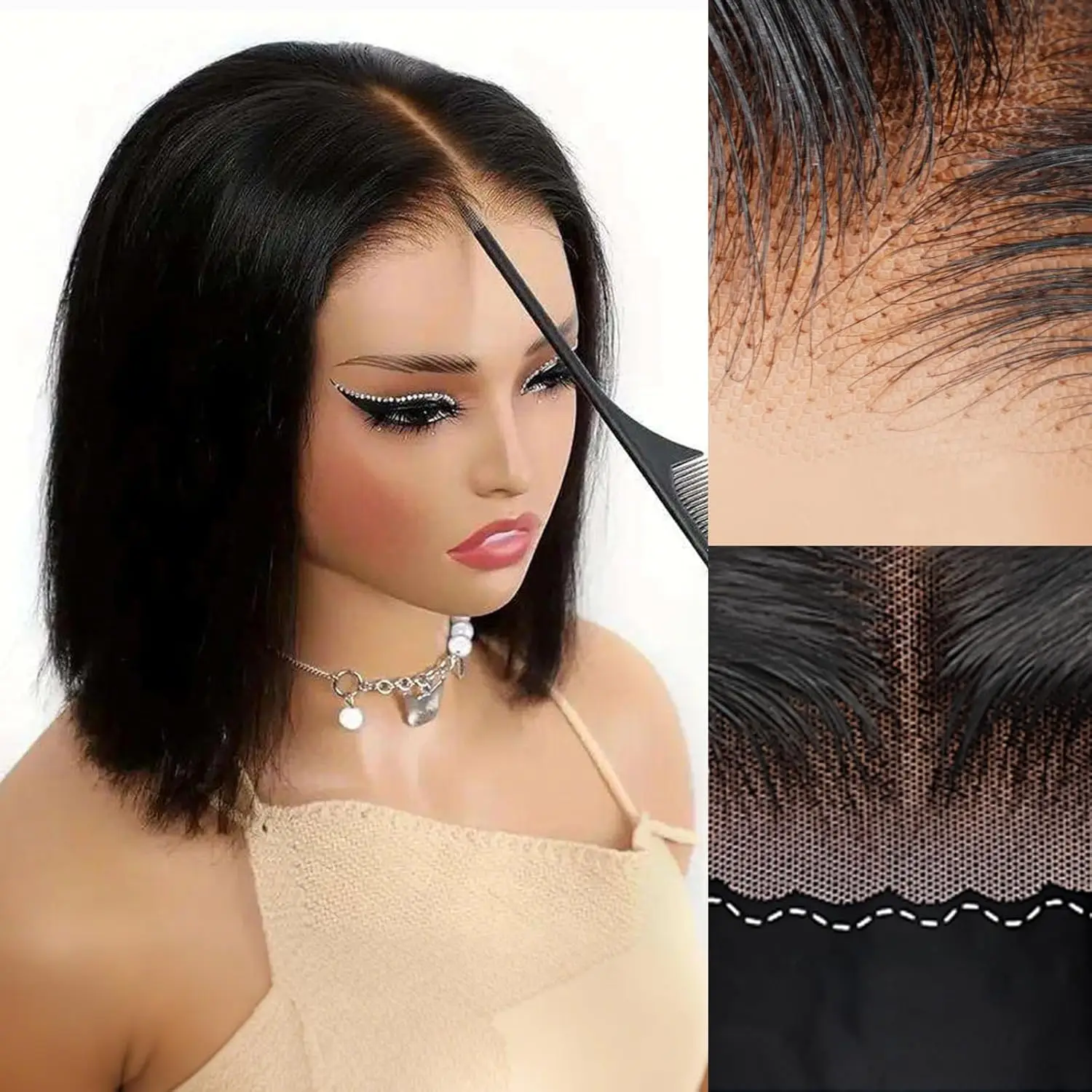 Smilegirl 5x5 HD Lace Short Bob Wig Human Hair Wear And Go Glueless Wigs Straight Closure Wig Human Hair Wigs Pre Plucked For Black Women - view 2