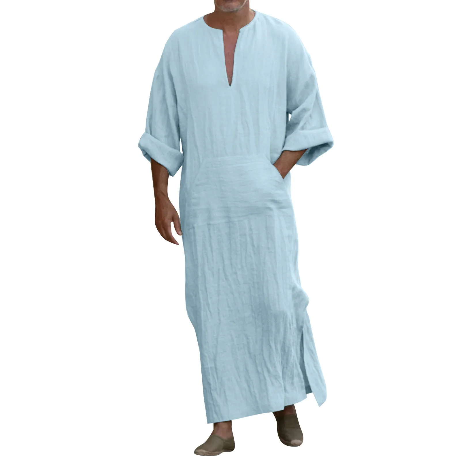 Robe longue arabe pour hommes, Arabie saoudite, Jubba, Thobe, Kaftan, Moyen-Orient, Vêtements islamiques, Mode musulmane, Abaya, Dubaï