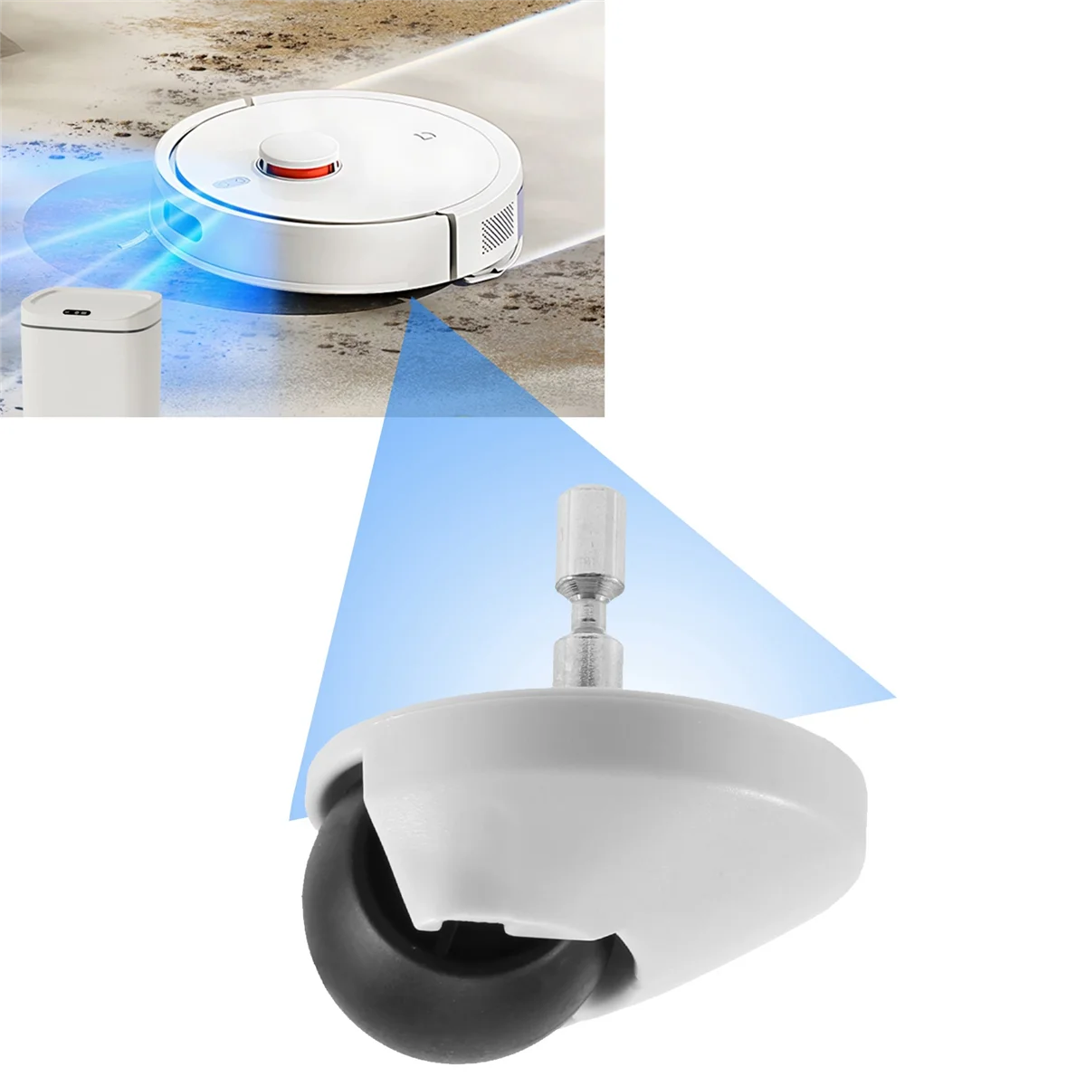 A74x 1 pçs rodízios roda dianteira apto para xiaomi 1s 1c roborock s5 s50 s6 s60 s5max s6maxv peças de aspirador de pó puro