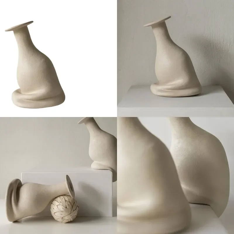 for Wabi Sansan Modern Still Vase Living Room Art Ornament Model Room Hotel Twisted Creative Decoration