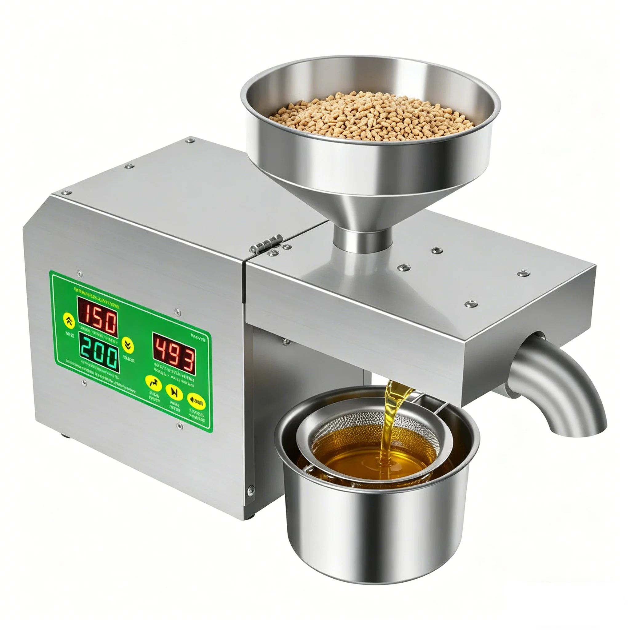 Home Peanut Sunflower Oil Press Extraction Making Edible Olive Oil Press Machine New Style Oil Automatic Cooking