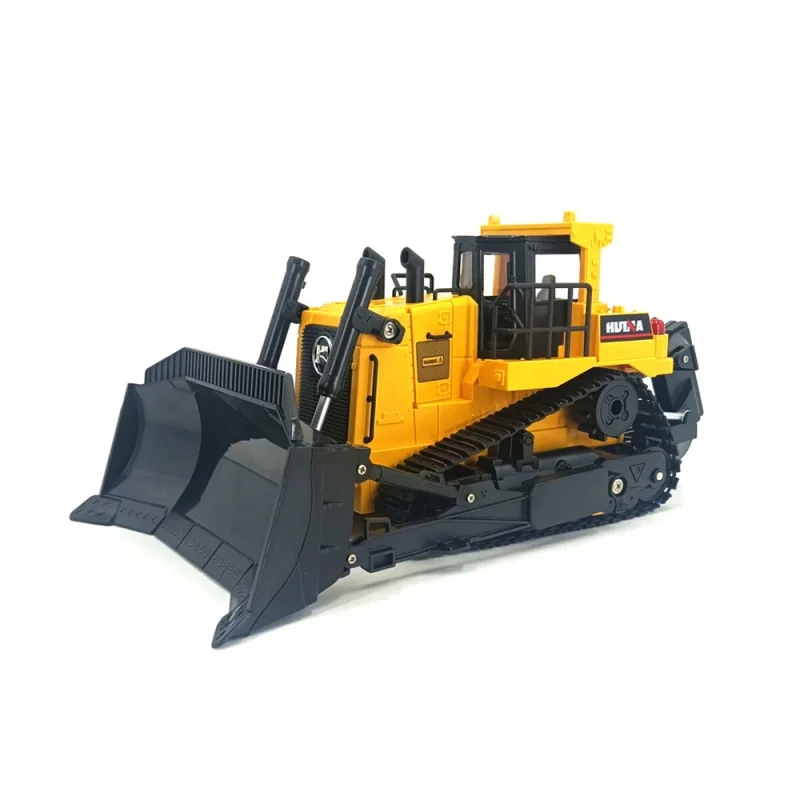 Huina 1554 11 canais 1:16 controle remoto semi-liga pesado bulldozer engenharia carro brinquedo elétrico modelo presente de aniversário das crianças