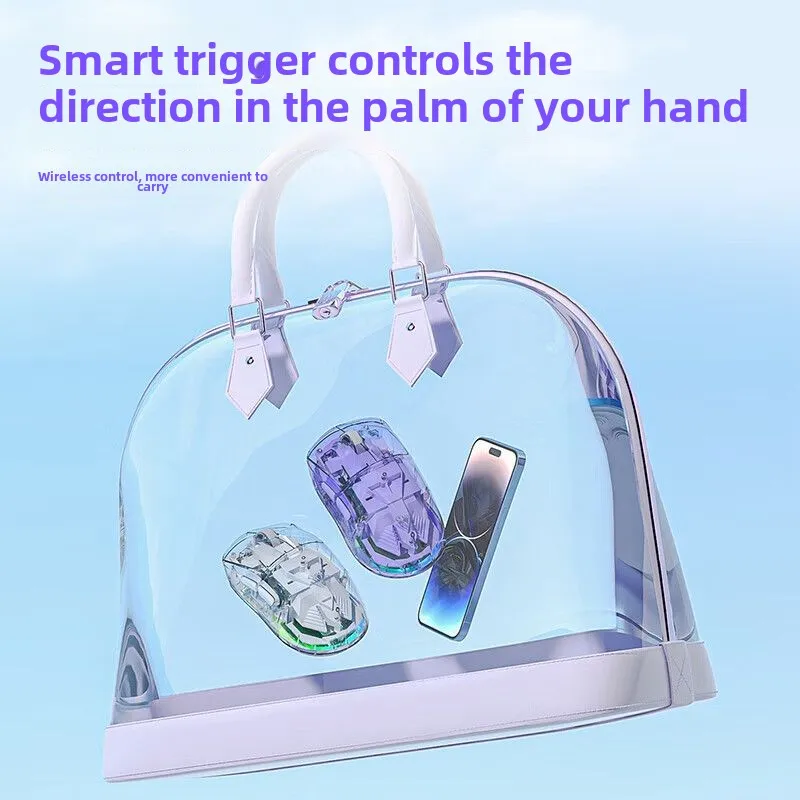 AULA SC660 ماوس بلوتوث لاسلكي شفاف اتصال ثلاثي الأوضاع خفيف الوزن قابل لإعادة الشحن 10000 ديسيبل متوحد الخواص لعبة رياضية إلكترونية #6