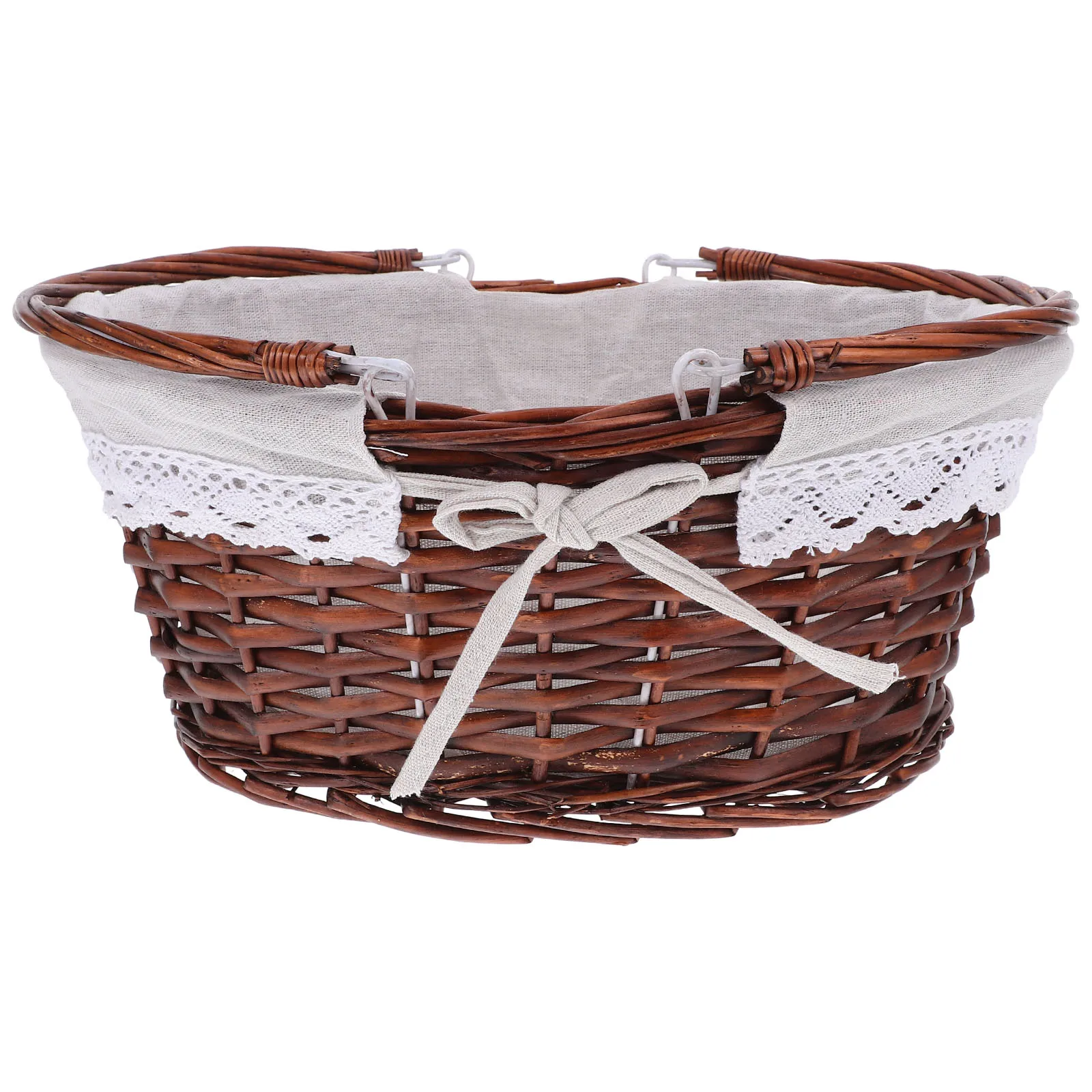 

Rattan Picnic Basket Woven Storage Handmade Portable Vintage Home Decor Fruit Vegetable Shopping Baskets