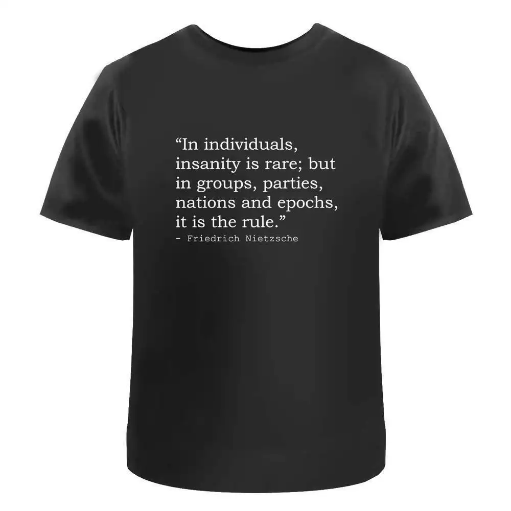 Friedrich Nietzsche Quote Men's / Women's Cotton T-Shirts (TA002137)  Tees Cotton Luxury brand vintage oversized