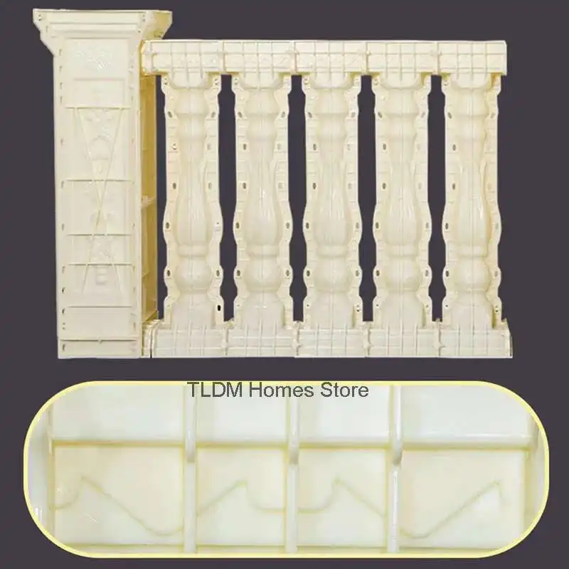 European Roman Column Railing Mold Villa Home Balcony Guardrail Mold Cast-in-place Fence Cement Column Model Garden Buildings