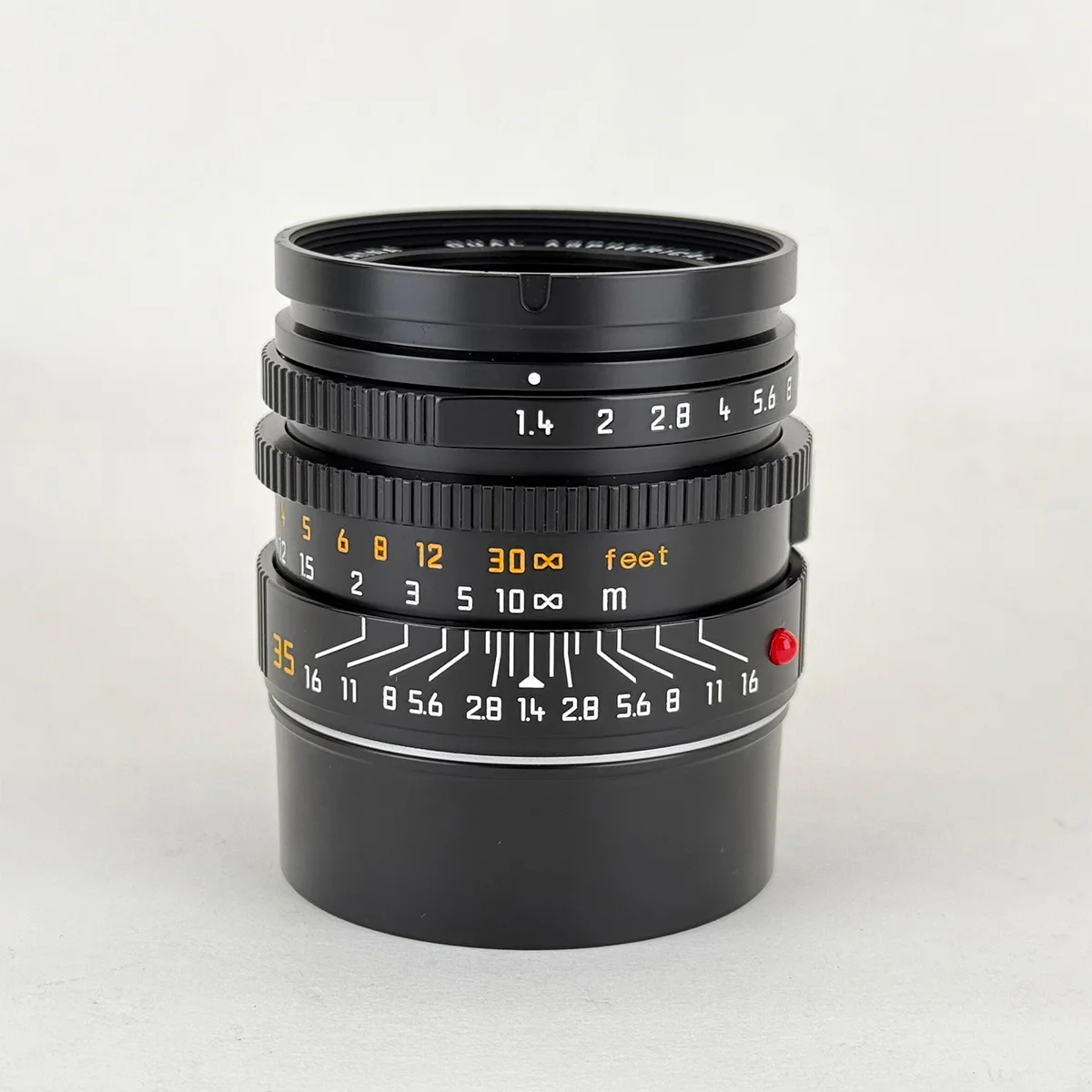 Light Lens Lab 35mm f1.4 ASPH 11873 Lens Summilux M Titanium Black Paint Chrome Aspherical for Leica M M6 M7 M9 M10P M11 M240