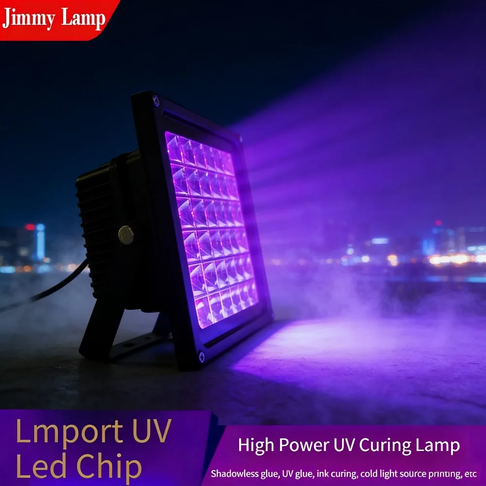 365nm 395nm 405nm UV Curing Lamp High Power for Crystal Drop Glue Screen Printing Paint Drying  Nail Gel Curing