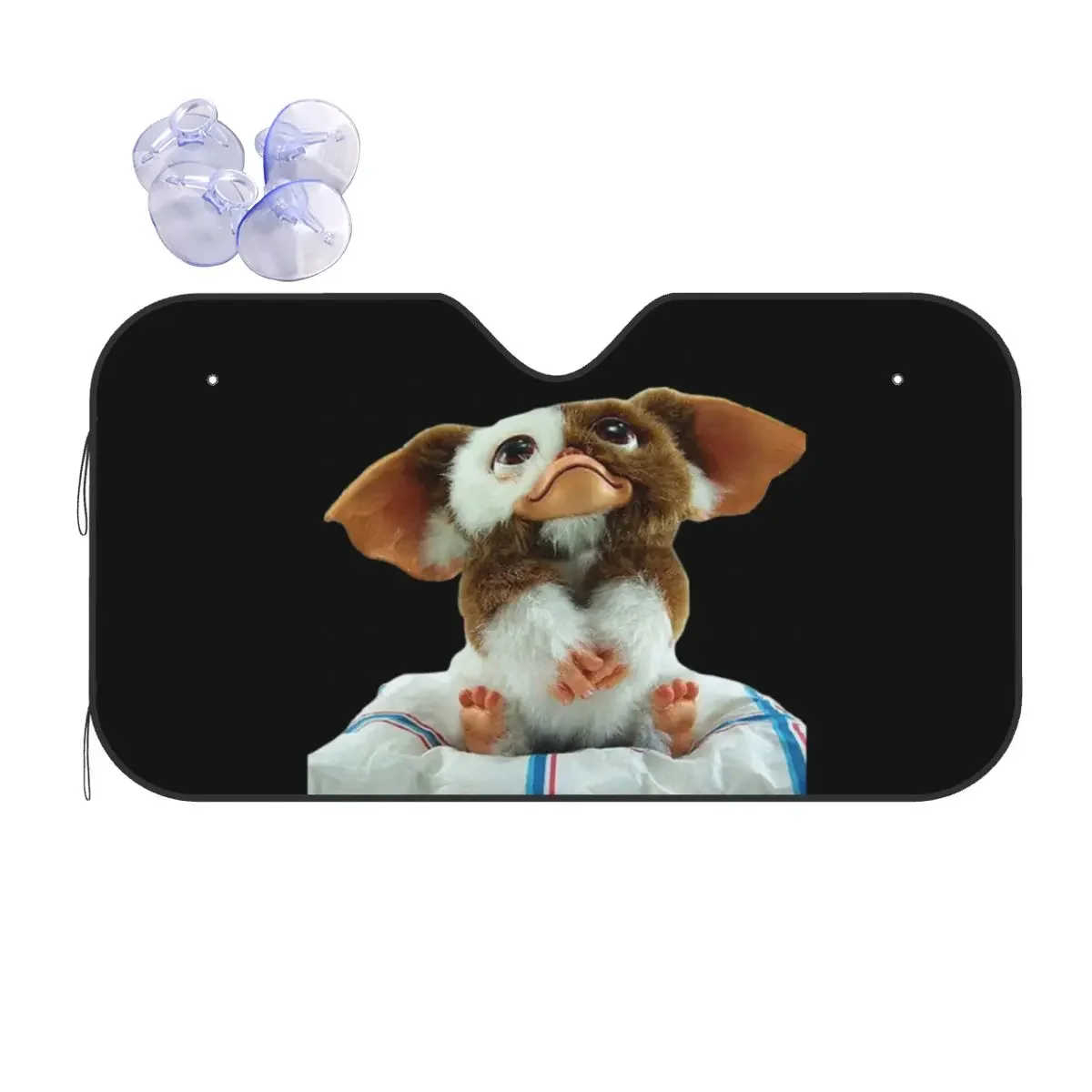 Gremlins Gizmo 80s Movie Windshield Sunshade Mogwai Sci Fi Fashion Car Front Window Visor 70x130cm Sun Visor Sunscreen Curtain