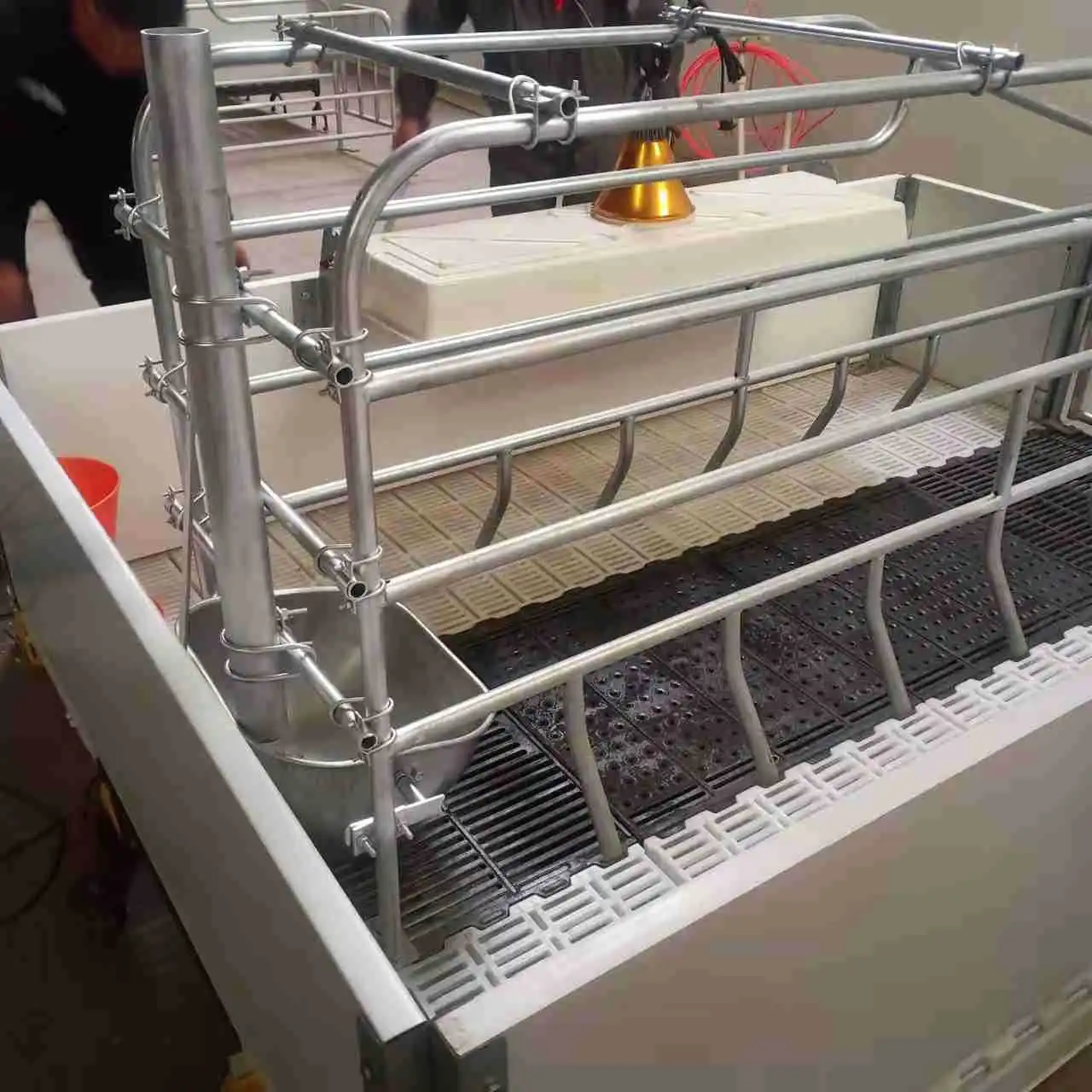 Sow bed pvc fence position cast iron plate 6 points 2.5 thick steel pipe welded overall anti-corrosion