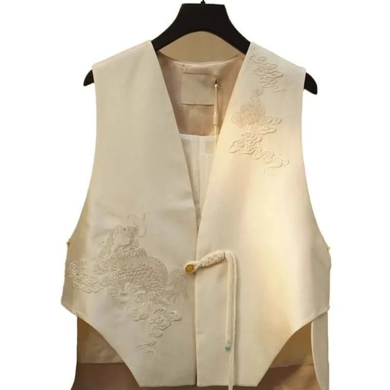 التطريز الرجعية سترة المرأة فضفاضة أكمام مطرزة الخامس الرقبة القمم النمط الصيني العرقية خمر تانغ سترة Symmer موضة جديدة #5