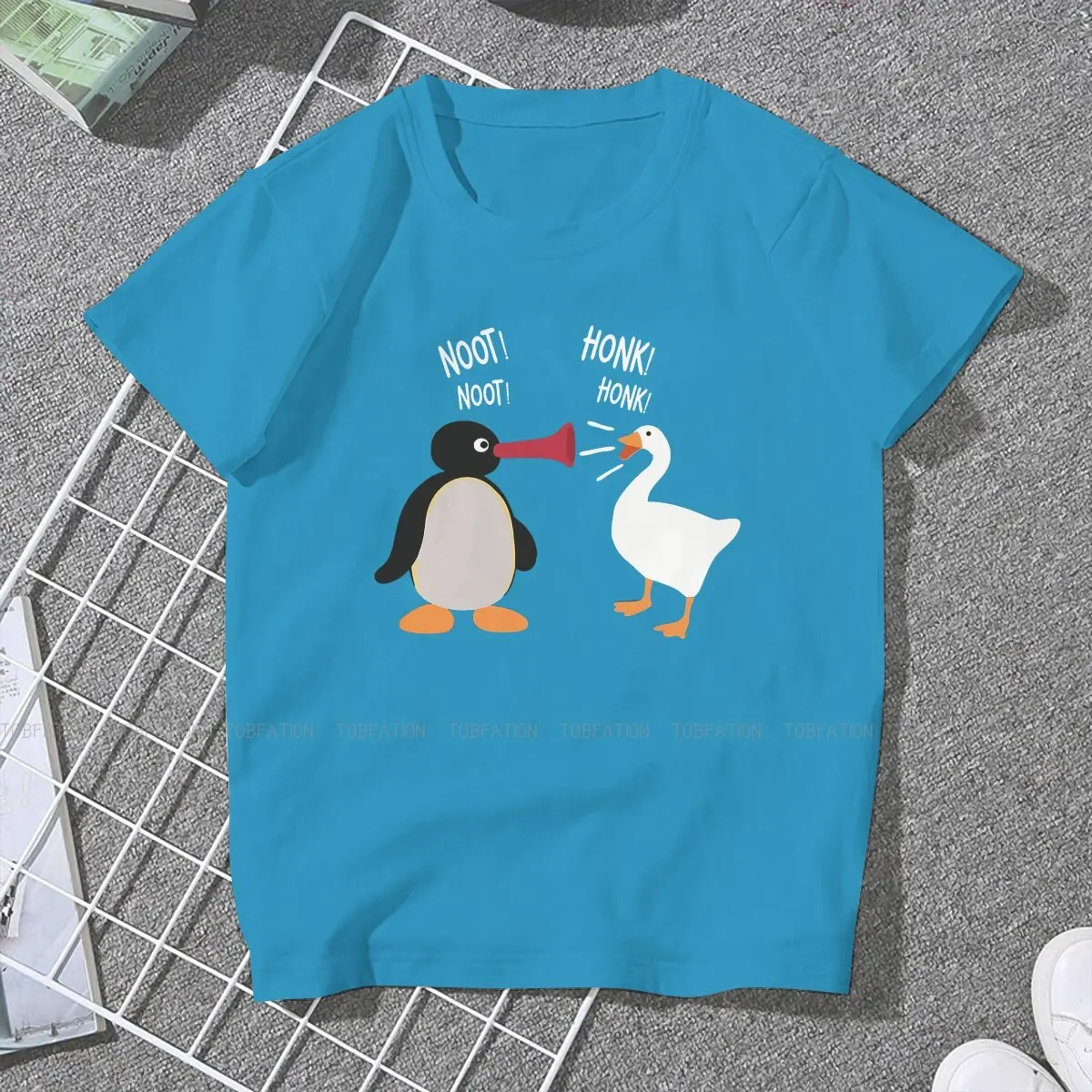 noot noot honk honk  Women Shirts Pingu Penguin Anime Oversized Korean StyleT-shirt Harajuku Vintage Female Clothing