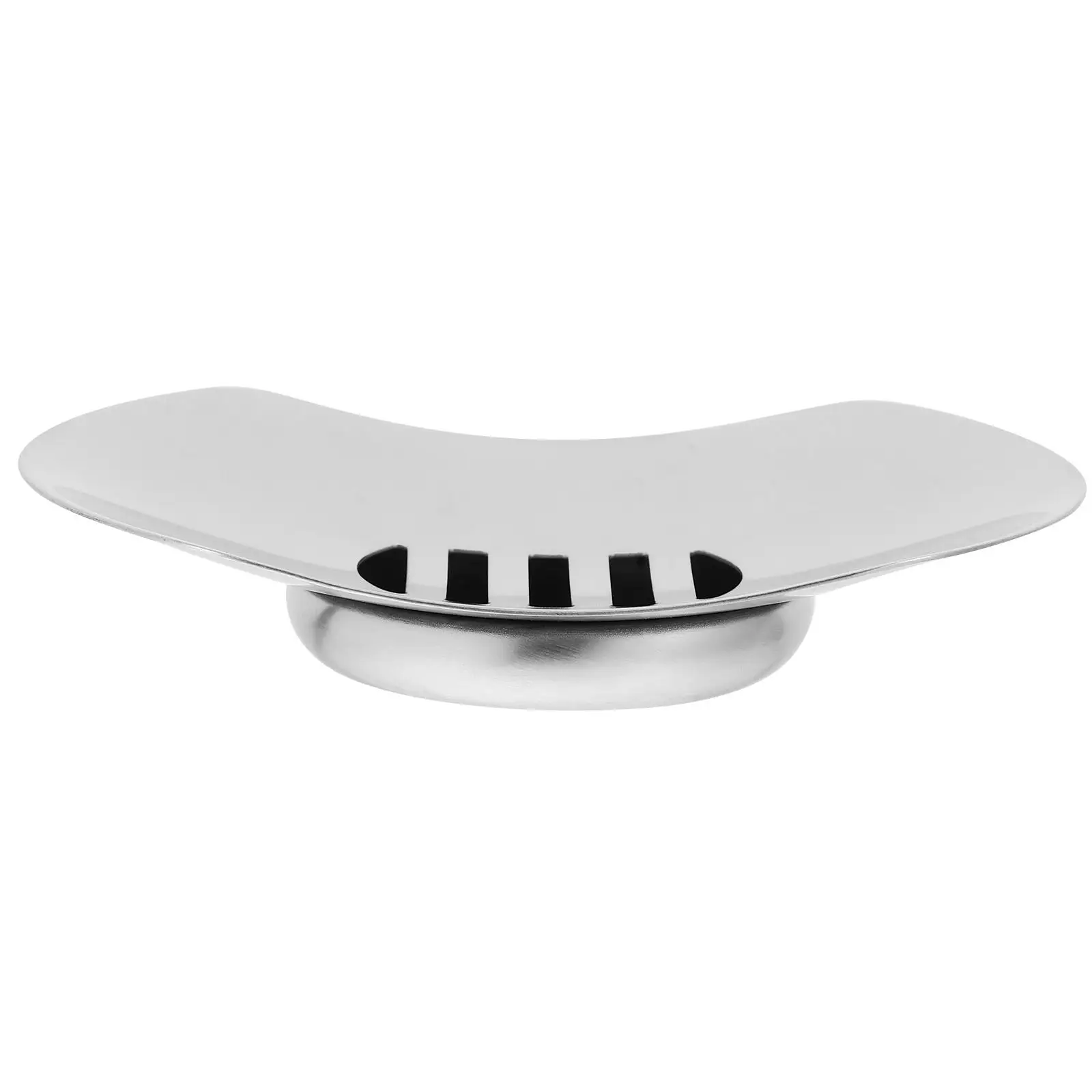 

Stainless Steel Soap Dish Draining Holder Round Tray Silver Bathroom Kitchen Healthy Food Grade 304 Steel Wire Odorless