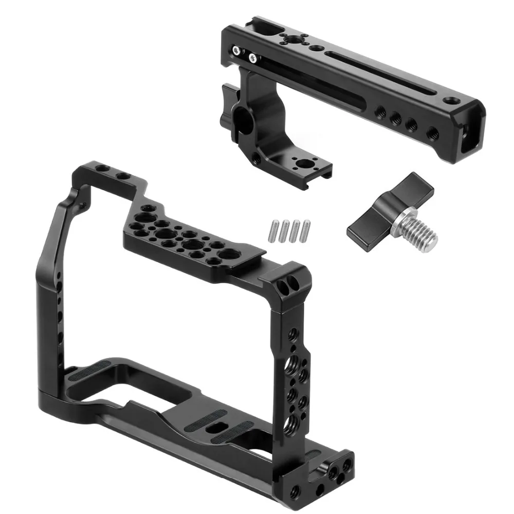 Aluminium SLR Kamera Käfig für Fujifilm X-T3 /XT3/XT2 /X-T2 DSLR Rig Schutzhülle Abdeckung mit Top griff Grip Kalten Schuh Montieren – Detail 20