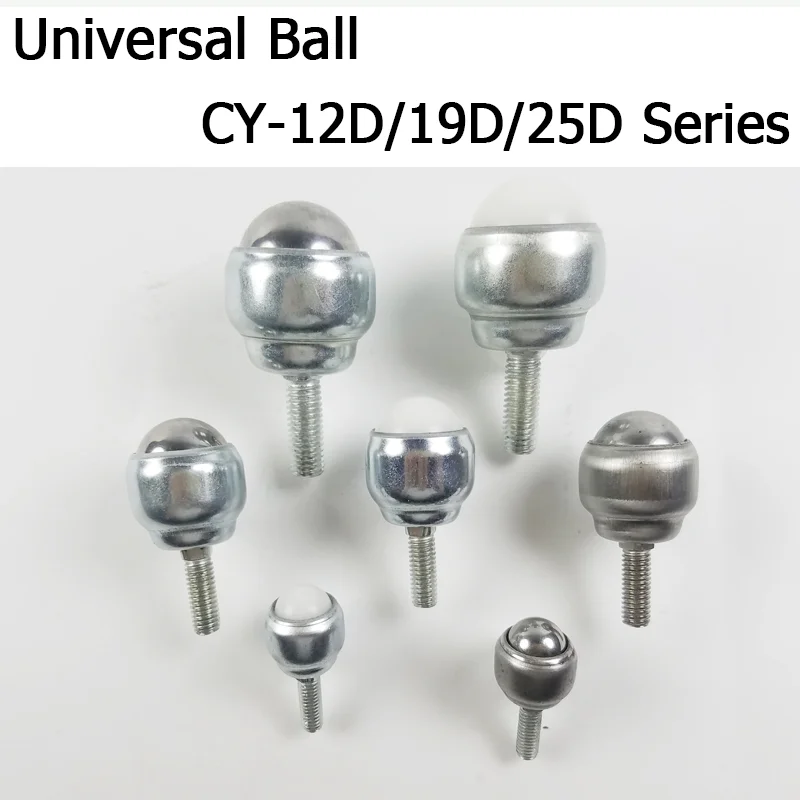 1-10pcs Universal Ball Transfer Caster with Rod Nylon Carbon Steel SUS 304 for CY-12D CY-19D CY-25D CY-25F CY-40F